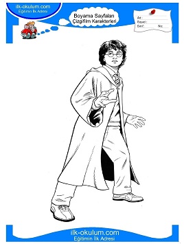 Çocuklar İçin Harry Potter Boyama Sayfaları 
